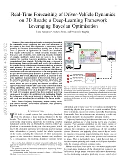 Real-Time Forecasting of Driver-Vehicle Dynamics on 3D Roads: a
  Deep-Learning Framework Leveraging Bayesian Optimisation