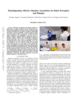 Disambiguating Affective Stimulus Associations for Robot Perception and
  Dialogue