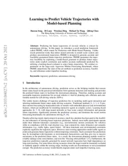 Learning to Predict Vehicle Trajectories with Model-based Planning