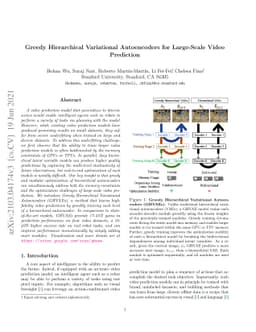 Greedy Hierarchical Variational Autoencoders for Large-Scale Video
  Prediction