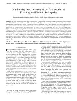 Multitasking Deep Learning Model for Detection of Five Stages of
  Diabetic Retinopathy