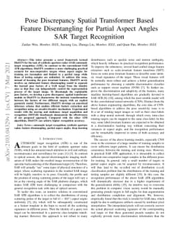 Pose Discrepancy Spatial Transformer Based Feature Disentangling for
  Partial Aspect Angles SAR Target Recognition