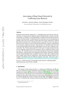 Auto-tuning of Deep Neural Networks by Conflicting Layer Removal