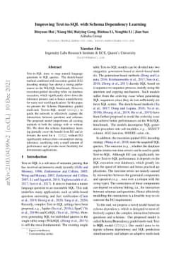 Improving Text-to-SQL with Schema Dependency Learning
