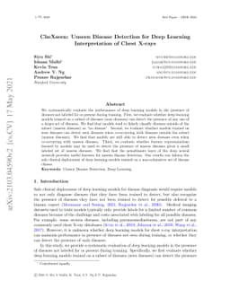 CheXseen: Unseen Disease Detection for Deep Learning Interpretation of
  Chest X-rays