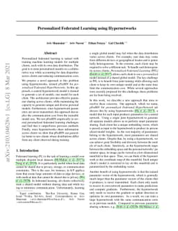 Personalized Federated Learning using Hypernetworks