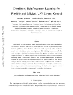 Distributed Reinforcement Learning for Flexible and Efficient UAV Swarm
  Control