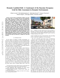 Dynamic Lambda-Field: A Counterpart of the Bayesian Occupancy Grid for
  Risk Assessment in Dynamic Environments