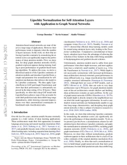 Lipschitz Normalization for Self-Attention Layers with Application to
  Graph Neural Networks