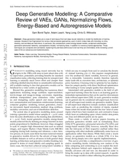 Deep Generative Modelling: A Comparative Review of VAEs, GANs,
  Normalizing Flows, Energy-Based and Autoregressive Models
