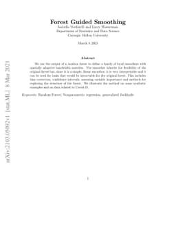 Forest Guided Smoothing