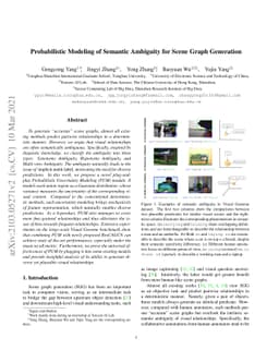 Probabilistic Modeling of Semantic Ambiguity for Scene Graph Generation