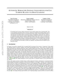 Automatic Borescope Damage Assessments for Gas Turbine Blades via Deep
  Learning