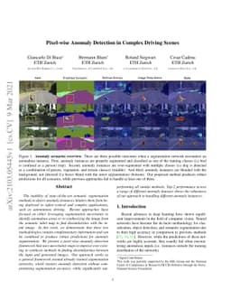 Pixel-wise Anomaly Detection in Complex Driving Scenes