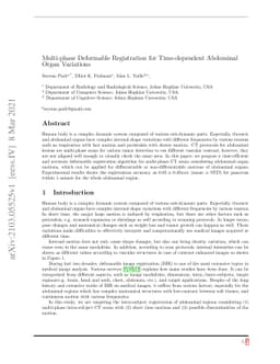 Multi-phase Deformable Registration for Time-dependent Abdominal Organ
  Variations