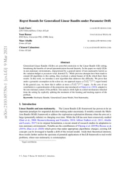 Regret Bounds for Generalized Linear Bandits under Parameter Drift