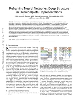 Reframing Neural Networks: Deep Structure in Overcomplete
  Representations