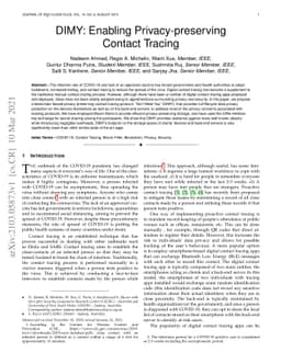 DIMY: Enabling Privacy-preserving Contact Tracing