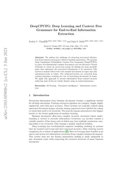 DeepCPCFG: Deep Learning and Context Free Grammars for End-to-End
  Information Extraction