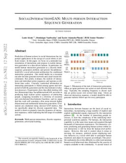 SocialInteractionGAN: Multi-person Interaction Sequence Generation