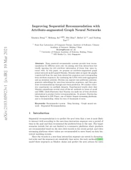 Improving Sequential Recommendation with Attribute-augmented Graph
  Neural Networks