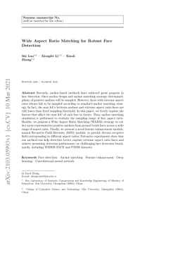 Wide Aspect Ratio Matching for Robust Face Detection