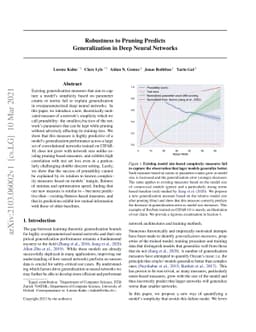 Robustness to Pruning Predicts Generalization in Deep Neural Networks