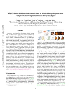 FedDG: Federated Domain Generalization on Medical Image Segmentation via
  Episodic Learning in Continuous Frequency Space