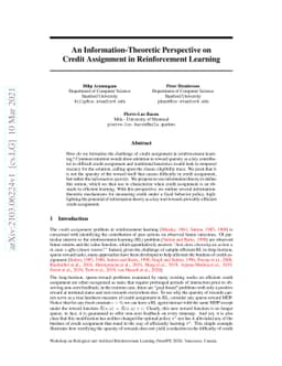 An Information-Theoretic Perspective on Credit Assignment in
  Reinforcement Learning