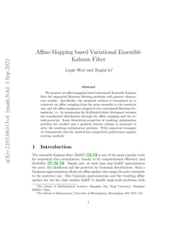 Affine-Mapping based Variational Ensemble Kalman Filter
