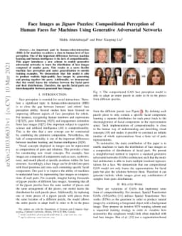 Face Images as Jigsaw Puzzles: Compositional Perception of Human Faces
  for Machines Using Generative Adversarial Networks