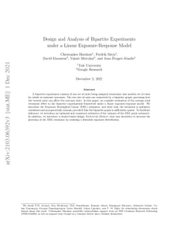 Design and Analysis of Bipartite Experiments under a Linear
  Exposure-Response Model