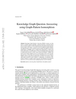 Knowledge Graph Question Answering using Graph-Pattern Isomorphism