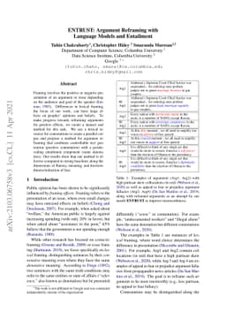 ENTRUST: Argument Reframing with Language Models and Entailment