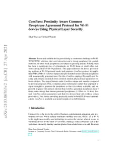 ComPass: Proximity Aware Common Passphrase Agreement Protocol for Wi-Fi
  devices Using Physical Layer Security