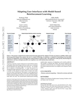 Adapting User Interfaces with Model-based Reinforcement Learning