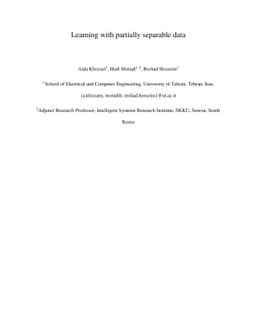Learning with partially separable data
