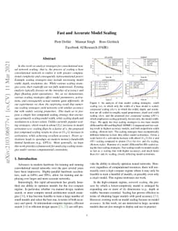 Fast and Accurate Model Scaling