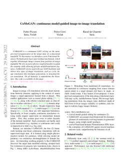 CoMoGAN: continuous model-guided image-to-image translation