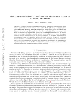 DynACPD Embedding Algorithm for Prediction Tasks in Dynamic Networks