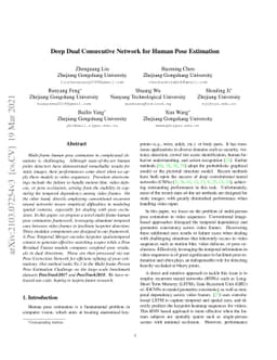 Deep Dual Consecutive Network for Human Pose Estimation