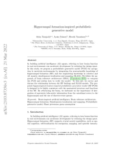 Hippocampal formation-inspired probabilistic generative model