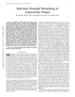 Real-time Nonrigid Mosaicking of Laparoscopy Images