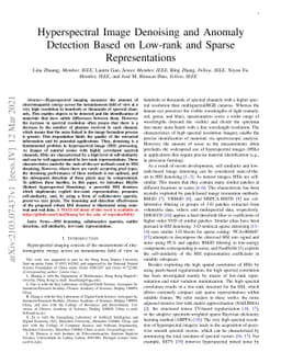 Hyperspectral Image Denoising and Anomaly Detection Based on Low-rank
  and Sparse Representations