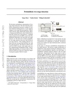 Probabilistic two-stage detection