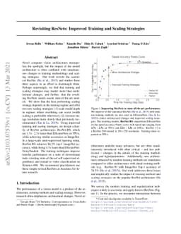 Revisiting ResNets: Improved Training and Scaling Strategies