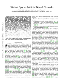Efficient Sparse Artificial Neural Networks