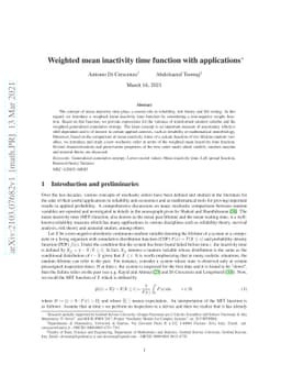 Weighted mean inactivity time function with applications