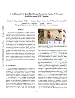NeuralHumanFVV: Real-Time Neural Volumetric Human Performance Rendering
  using RGB Cameras