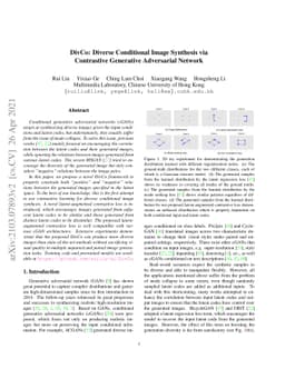 DivCo: Diverse Conditional Image Synthesis via Contrastive Generative
  Adversarial Network